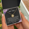 Love Knot Necklace 18K Yellow Gold Finish | Personalized To My Soul Sister Necklace from Sister The Friend Of My Heart Sister Jewelry Birthday Graduation Christmas Customized Gift Box Message Card | teecentury