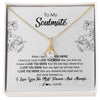 Alluring Beauty Necklace 18K Yellow Gold Finish | Personalized To My Soulmate Necklace For Women Future Wife Girlfriend Love You Birthday Anniversary Wedding Valentines Day Christmas Customized Message Card | teecentury