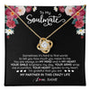 Love Knot Necklace 18K Yellow Gold Finish | 1 | Personalized To My Soulmate Necklace From Husband You Are My Partner Wife Birthday Anniversary Valentines Day Christmas Customized Gift Box Message Card | teecentury