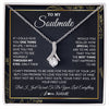 Alluring Beauty Necklace 14K White Gold Finish | 1 | Personalized To My Soulmate Necklace From Husband You Are The Best Thing Soulmate Birthday Anniversary Necklace Valentines Day Customized Gift Box Message Card | teecentury