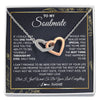 Interlocking Hearts Necklace Stainless Steel & Rose Gold Finish | 1 | Personalized To My Soulmate Necklace From Husband You Are The Best Thing Soulmate Birthday Anniversary Necklace Valentines Day Customized Gift Box Message Card | teecentury