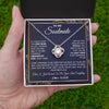 Love Knot Necklace 14K White Gold Finish | 2 | Personalized To My Soulmate Necklace From Husband You Are The Best Thing Soulmate Birthday Anniversary Necklace Valentines Day Customized Gift Box Message Card | teecentury