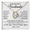 Forever Love Necklace 18K Yellow Gold Finish | 1 | Personalized To My Soulmate Necklace From Husband You Are The Light Of My Life Wife Birthday Anniversary Valentines Day Customized Gift Box Message Card | teecentury