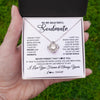 Love Knot Necklace | Personalized To My Soulmate Necklace From Husband You Are The Light Of My Life Wife Birthday Anniversary Valentines Day Customized Gift Box Message Card | teecentury
