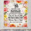 Personalized To My Titi Blanket From Niece Floral We Hugged This Lovely Titi Birthday Gifts Mothers Day Christmas Customized Fleece Throw Blanket | teecentury
