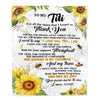 Personalized To My Titi Blanket From Niece Nephew Sunflower Thank You I Love You Titi Birthday Mothers Day Christmas Customized Gift Fleece Blanket | teecentury
