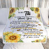 Personalized To My Titi Blanket From Niece Nephew Sunflower Thank You I Love You Titi Birthday Mothers Day Christmas Customized Gift Fleece Blanket | teecentury