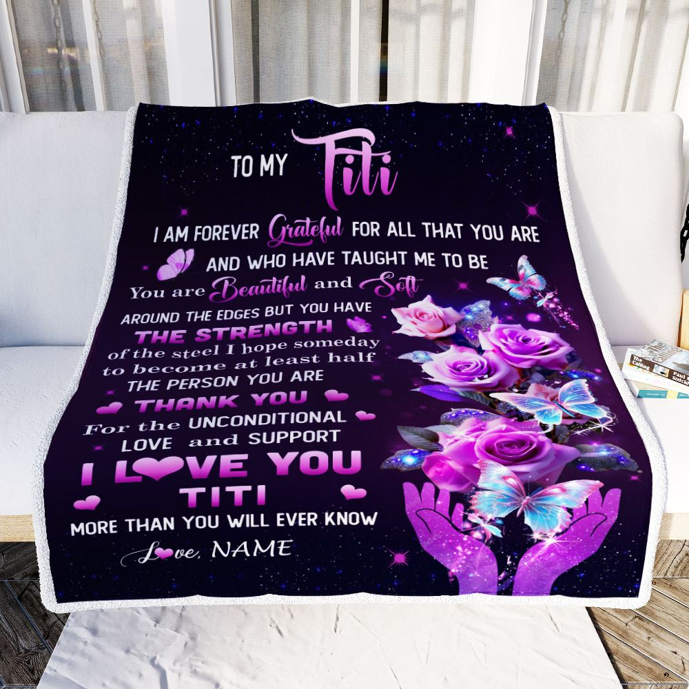 Personalized To My Titi Blanket From Niece Thank You For Love