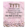 Personalized To My Titi Gifts From Niece Nephew Blanket Pink Leopard Happy Birthday Gifts For Titi Mothers Day Christmas Customized Fleece Throw Blanket | teecentury