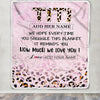 Personalized To My Titi Gifts From Niece Nephew Blanket Pink Leopard Happy Birthday Gifts For Titi Mothers Day Christmas Customized Fleece Throw Blanket | teecentury