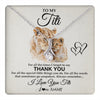Alluring Beauty Necklace 14K White Gold Finish | 1 | Personalized To My Titi Necklace From Niece Nephew Thank You Lion Titi Gift For Mothers Day Birthday Gift Christmas For Titi Customized Gift Box Message Card | teecentury