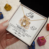 Forever Love Necklace 18K Yellow Gold Finish | 2 | Personalized To My Titi Necklace From Niece Nephew Thank You Lion Titi Gift For Mothers Day Birthday Gift Christmas For Titi Customized Gift Box Message Card | teecentury
