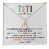 Alluring Beauty Necklace 18K Yellow Gold Finish | 1 | Personalized To My Titi Necklace From Niece Nephew We Squeezed This Necklace Titi Birthday Mothers Day Christmas Jewelry Customized Gift Box Message Card | teecentury