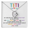 Forever Love Necklace 14K White Gold Finish | 1 | Personalized To My Titi Necklace From Niece Nephew We Squeezed This Necklace Titi Birthday Mothers Day Christmas Jewelry Customized Gift Box Message Card | teecentury