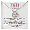 Forever Love Necklace 18K Yellow Gold Finish | 1 | Personalized To My Titi Necklace From Niece Nephew We Squeezed This Necklace Titi Birthday Mothers Day Christmas Jewelry Customized Gift Box Message Card | teecentury
