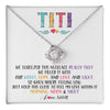 Love Knot Necklace 14K White Gold Finish | 1 | Personalized To My Titi Necklace From Niece Nephew We Squeezed This Necklace Titi Birthday Mothers Day Christmas Jewelry Customized Gift Box Message Card | teecentury
