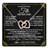Interlocking Hearts Necklace Stainless Steel & Rose Gold Finish | 1 | Personalized To My Titi Necklace Gifts Meaningful Gift To Aunt From Niece Without You There Is No Me Mothers Day Birthday Custom Gift Box Message Card | https://teecentury.