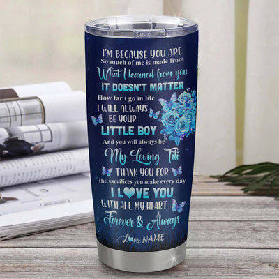 Personalized To My Titi Tumbler From Nephew Stainless Steel Cup Butterfly Forever And Always Titi Gift Birthday Mothers Day Thanksgiving Christmas Travel Mug | teecentury