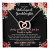 Interlocking Hearts Necklace Stainless Steel & Rose Gold Finish | 1 | Personalized To My Unbiological Granddaughter Necklace Family Together Birthday Gifts For Bonus Granddaughter Christmas Customized Gift Box Message Card | teecentury