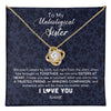 Love Knot Necklace 18K Yellow Gold Finish | 1 | Personalized To My Unbiological Sister Necklace For Soul Sister Best Friend Bff Birthday Graduation Christmas Pendant Jewelry Customized Gift Box Message Card | teecentury
