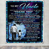 Personalized To My Uncle Blanket From Nephew Thank You Day By Day Uncle Birthday Fathers Day Thanksgiving Christmas Customized Bed Fleece Blanket | teecentury