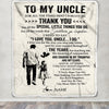 Personalized To My Uncle Blanket From Niece For All The Times That I Forgot To Thank You Uncle Birthday Mothers Day Christmas Customized Fleece Blanket | teecentury