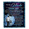 Personalized To My Uncle Blanket From Niece Thank You Day By Day Uncle Birthday Fathers Day Thanksgiving Christmas Customized Bed Fleece Blanket | teecentury