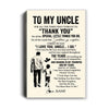 Personalized To My Uncle Canvas From Nephew For All The Times That I Forgot To Thank You Uncle Birthday Fathers Day Christmas Custom Wall Art Print Framed Canvas | teecentury
