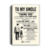 Personalized To My Uncle Canvas From Niece For All The Times That I Forgot To Thank You Uncle Birthday Fathers Day Christmas Custom Wall Art Print Framed Canvas | teecentury