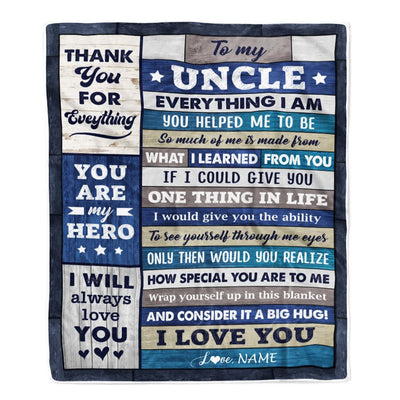 Personalized To My Uncle From Niece Nephew Wood Blanket Birthday Gift For Uncle Who Wants Nothing Best Uncle Fathers Day Christmas Customized Fleece Blanket | teecentury