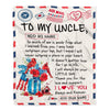 Personalized To My Uncle Gifts Blanket From Niece Nephew Cardinal Letter Air Mail Letter Birthday Gifts For Uncle Fathers Day Christmas Uncle Fleece Throw Blanket | teecentury