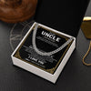 Cuban Link Chain Necklace Stainless Steel | 2 | Personalized To My Uncle Necklace Gift From Niece Nephew I Love You Protect Encourage Love Uncle Gifts For Men Birthday Fathers Day Gift Box Message Card | https://teecentury.