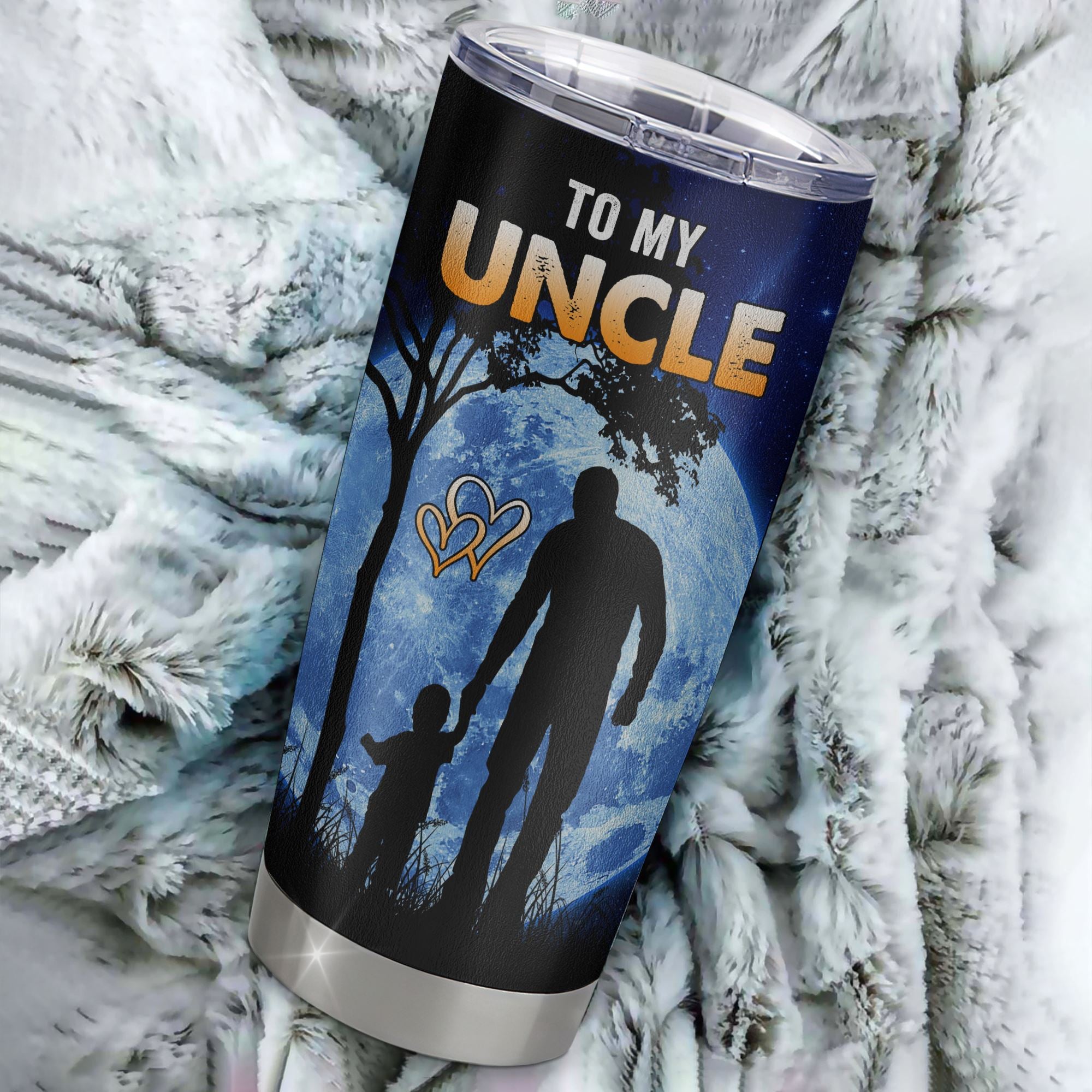 Personalized To My Uncle Tumbler From Nephew Niece Stainless Steel Cup Thank You Grateful Love Uncle Birthday Gifts Fathers Day Thanksgiving Christmas Custom Travel Mug | teecentury