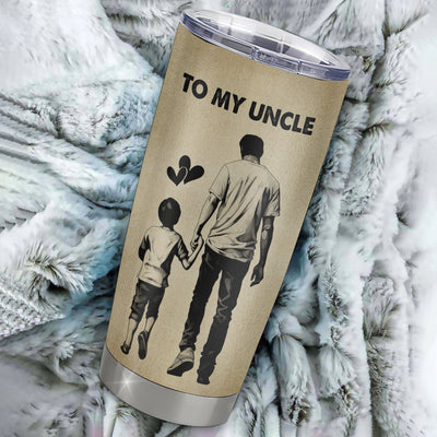 Personalized To My Uncle Tumbler From Nephew Stainless Steel Cup For All The Times That I Forgot To Thank You Uncle Birthday Fathers Day Christmas Travel Mug | teecentury