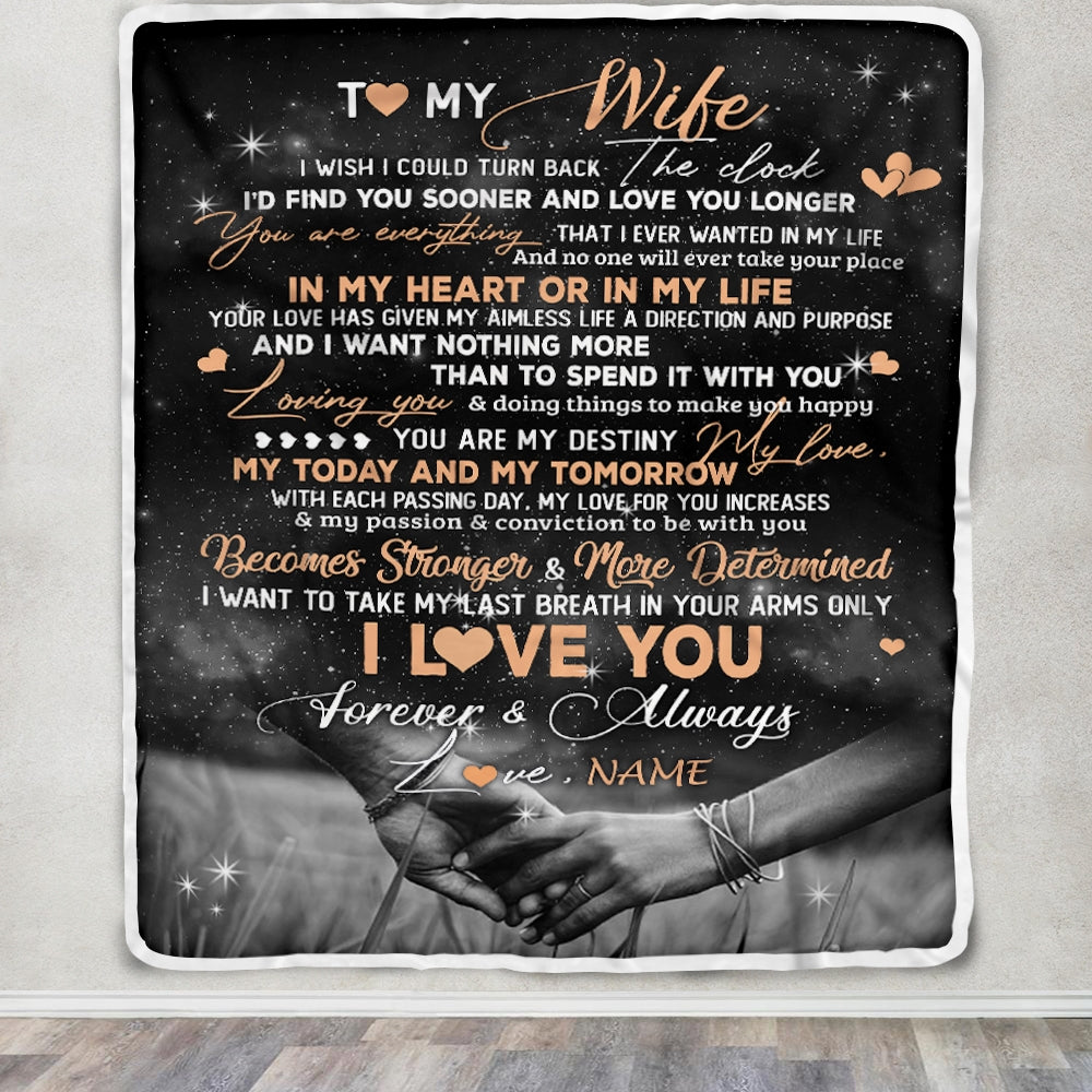 Personalized To My Wife Blanket From Husband I'd Find You Sooner Love You Longer Wife Anniversary Wedding Valentines Day Christmas Fleece Throw Blanket Blanket | Teecentury.com