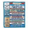 Personalized To My Wife Blanket From Husband Wood I Love You More Wife Birthday Anniversary Romantic Valentines Day Christmas Customized Gift Fleece Blanket | teecentury