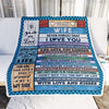 Personalized To My Wife Blanket From Husband Wood I Love You Wife Birthday Anniversary Romantic Valentines Day Christmas Customized Fleece Throw Blanket | teecentury