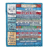 Personalized To My Wife Blanket From Husband Wood My Souldmate Wife Birthday Wedding Anniversary Valentines Day Christmas Customized Gift Fleece Blanket | teecentury