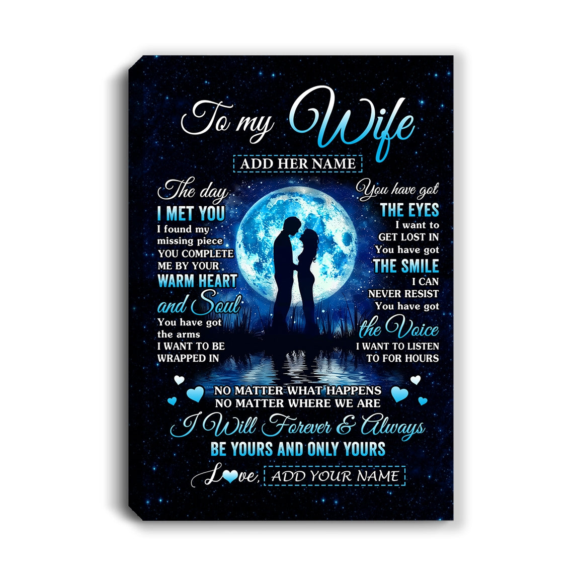 Personalized To My Wife Canvas The Day I Met You Husband Birthday Anniversary Romantic Valentines Day Gifts For Her Christmas Custom Wall Art Print Framed Canvas | teecentury
