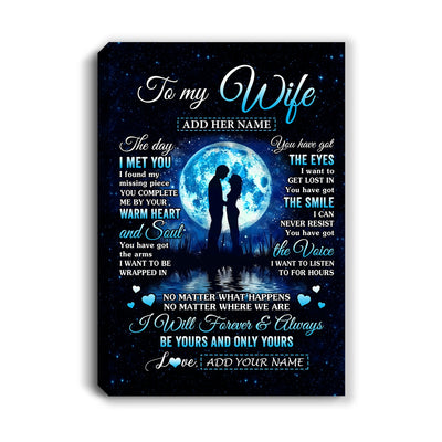 Personalized To My Wife Canvas The Day I Met You Husband Birthday Anniversary Romantic Valentines Day Gifts For Her Christmas Custom Wall Art Print Framed Canvas | teecentury
