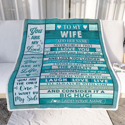 Personalized To My Wife From Husband Blanket Wood You Are My Love Birthday Gifts For Wife Anniversary Wedding For Her Valentines Day Christmas Fleece Blanket | teecentury