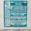 Personalized To My Wife From Husband Blanket Wood You Are My Love Birthday Gifts For Wife Anniversary Wedding For Her Valentines Day Christmas Fleece Blanket | teecentury