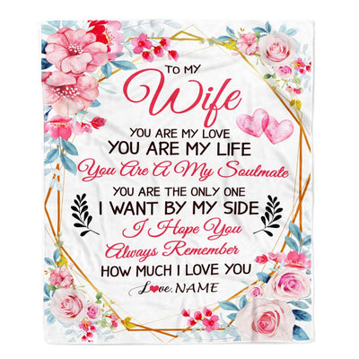 Personalized To My Wife From Husband Blanket You Are My Love Romantic For Her Soulmate Wife Birthday Valentines Day Christmas Customized Gift Fleece Blanket | teecentury