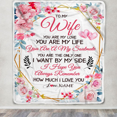 Personalized To My Wife From Husband Blanket You Are My Love Romantic For Her Soulmate Wife Birthday Valentines Day Christmas Customized Gift Fleece Blanket | teecentury