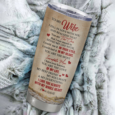 Personalized To My Wife From Husband Stainless Steel Tumbler Cup Deer You Are The Love Of My Life Wife Birthday Anniversary Wedding Day Christmas For Her Travel Mug | teecentury