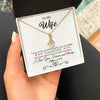 Alluring Beauty Necklace 18K Yellow Gold Finish | 2 | Personalized To My Wife Necklace For Women I Love You Wife From Husband Birthday Anniversary Wedding Valentines Day Pendant Customized Gift Box Message Card | teecentury