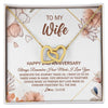 Interlocking Hearts Necklace 18K Yellow Gold Finish | Personalized To My Wife Necklace From Husband 2 Years Anniversary For Her 2nd Anniversary 2 Years Wedding Anniversary For Her Customized Gift Box Message Card | teecentury
