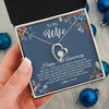 Forever Love Necklace 14K White Gold Finish | 2 | Personalized To My Wife Necklace From Husband 35 Years Wedding Anniversary For Her 35th Anniversary For Her 35 Years Anniversary Customized Gift Box Message Card | teecentury