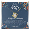 Love Knot Necklace 18K Yellow Gold Finish | 1 | Personalized To My Wife Necklace From Husband 5 Years Wedding Anniversary For Her 5th Anniversary For Her 5 Years Anniversary Customized Gift Box Message Card | teecentury