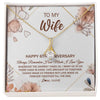 Alluring Beauty Necklace 18K Yellow Gold Finish | Personalized To My Wife Necklace From Husband 6 Years Anniversary For Her 6th Anniversary 6 Years Wedding Anniversary For Her Customized Gift Box Message Card | teecentury